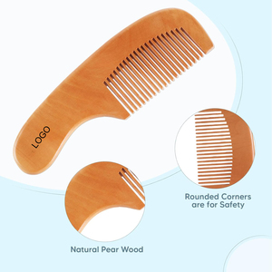 Wholesale Custom Logo Wooden <strong>Baby</strong> Hair <strong>Brush</strong> and Comb <strong>Set</strong> for Newborn Toddler Soft Goat Bristle Cradle Cap Gift <strong>Set</strong> Eco Friendly - Product Image 5