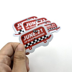 Logotipo personalizado troquelado autoadhesivo PVC vinilo adhesivo resistente a los rayos UV impermeable etiquetas de embalaje industrial para manualidades y gafas - Product Image 1