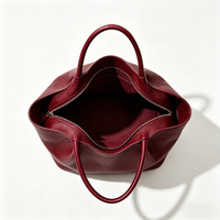 Sac à main décontracté pour femme 2026, double poignée, grande capacité, couleur unie minimaliste, bandoulière unique, fermeture éclair authentique