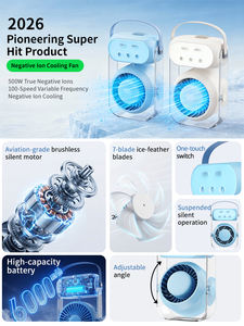 <span class=keywords><strong>Ventilateur</strong></span> de bureau innovant 2026 avec réservoir d'eau de 350 ml et contrôle de température multi-mode pour un refroidissement optimal - Product Image 5