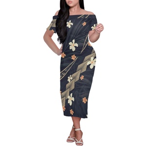Vestido largo de marca privada para mujer, vestido veraniego a la moda con hombros descubiertos, zapato en línea, venta al por mayor, 2022 - Product Image 5