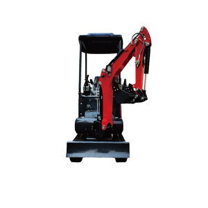 Mini-excavatrice sur chenilles SFJX rouge, équipement de construction à moteur hydraulique - Product Image 2