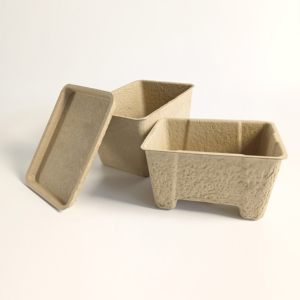 Molded fiber paper pulp lid box customized biodegradable paper pulp packaging box