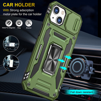 Nouvelle armure 360 degrés Rotation anneau en métal Anti-chute voiture béquille coque de téléphone pour Iphone 11 12 13 14 Pro Max 7 8 Plus