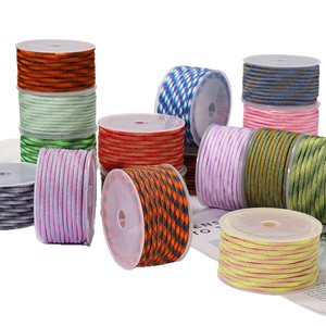 DIY Jewelry Accessories Paracord 4mm Weaving Rope Rainbow Color Tassel Bracelet Bead <b>String</b> Material - Product Image 5