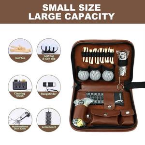 Boîte cadeau de <span class=keywords><strong>golf</strong></span> personnalisée en usine, sacoche en PU pour outils, kit d'accessoires de <span class=keywords><strong>golf</strong></span>, tee, brosse de nettoyage de balles, clip pour télémètre, tableau de scores - Product Image 3