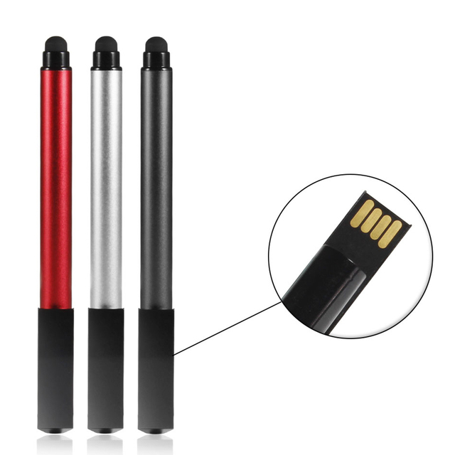 New Design Pen Shaped Pen Drive 1GB 4GB 8GB 16GB 32GB 64GB 128GB USB Flash Drives Ball-point Pens U Disk