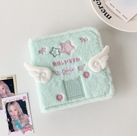 A7 Engel-Aufkleber-Album, Flauschiges 3-Zoll Sofortbild-Aufbewahrungsbuch, Idol-Fan-Kartenhalter