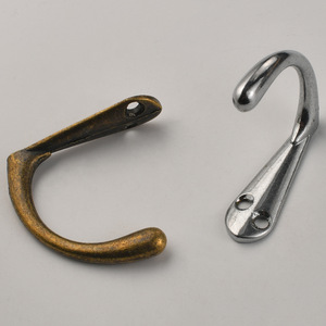 Retro Style Single <b>Hook</b> <b>Wall</b> Mounted Coat <b>Hook</b> Antique Bronze Silver Alloy <b>For</b> Clothing Storage Home Decor - Product Image 1