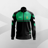 Setelan Jaket Sepak Bola Polyester Berkualitas Tinggi yang Dapat Disesuaikan dari Hostaron, Bernapas, Lengan Panjang, Hangat, untuk Dewasa, Pria, Klub