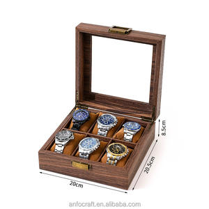 2-слойная кожаная коробка для часов Органайзер 6-слот держатель для часов с выдвижным ящиком для мужчин и женщин - Product Image 5