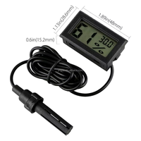 Thermomètre d'usine FY12 FY-12 LCD numérique intégré compteur de température et d'humidité numérique électronique avec sonde et câble