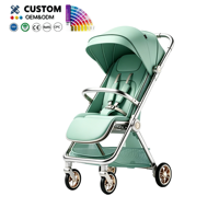 Poussette-chariot pliable automatique 2-en-1 Weilebao A7 en alliage d'aluminium avec nacelle, capacité de charge de 15 kg