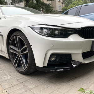 Bmw 4 Series F32 F33 F36 Front Bumper <b>Corner</b> <b>Protector</b> Piano Black Carbon Fiber Texture Adhesive ABS Car Decal - Product Image 1