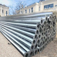 Personalizado al aire libre 9m 10m 12M doble brazo único precio acero galvanizado batería Solar poste de luz de calle postes de lámpara