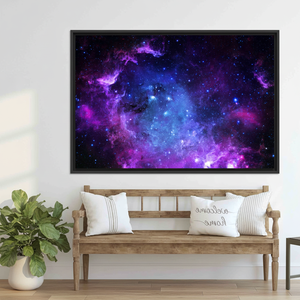 Stunning Starry Galaxy Canvas Print: Vibrant Night Sky Art,<b>BLACK</b> <b>FRAMED</b> CANVAS - Product Image 3