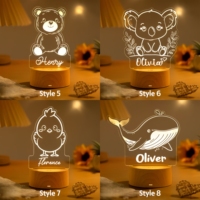 Lampe de Noël créative en acrylique ABS aspect bois avec base LED Décoration de chambre d'enfant Veilleuse pour cadeau