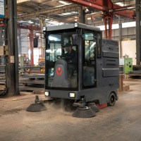 Подметальная машина CleanHorse M6 2100 мм для стадионов, аккумуляторная, для уборки площадей и выставочных центров, 48В
