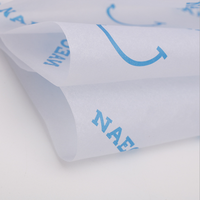Papier personnalisé en soie et coton, emballage cadeau avec logo blanc, emballage noir, 5 pièces