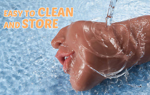 Realistico maschio masturbazione tazza 3-in-1 bambole in <span class=keywords><strong>Silicone</strong></span> femmina Clit bocca canali anali con denti masturbatore giocattoli sessuali per gli uomini - Product Image 3