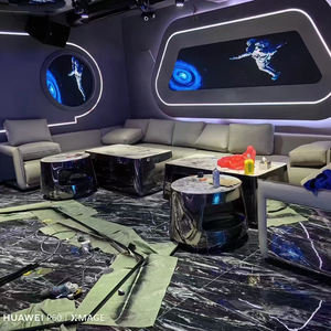 आधुनिक रात क्लब सोफा वाइप ब्लैक लाउंज नाइट क्लब बार फर्नीचर मॉड्यूलर होटल लाउंज बूथ पर बैठने वाले केटीवी बार सोफा - Product Image 4