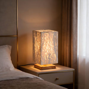 Lámpara de Mesa LED de Mármol Natural y Cerámica Personalizada con Diseño Moderno para Sala de Estar, Dormitorio, Mesita de Noche, Decoración del Hogar - Product Image 3