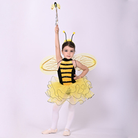 Nouvelle robe de tutu de ballet pour filles à manches courtes en spandex/nylon écologique, design Anna Shi Little Bee, costume de danse