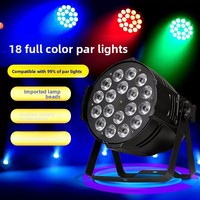 18 projecteurs LED 10W quatre-en-un pleine couleur avec contrôle DMX512, indice de protection IP35, pour bars, mariages, studios de danse - Lot de 24 éclairages
