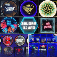 Enseignes lumineuses LED à miroir infini holographique 3D pour la décoration de clubs