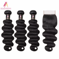 Lots de Cheveux Humains Brésiliens Remy Ondulés en Gros, Transparentes pour Base Double Trame 5*5, Combinaison 350g, Densité 150%-180%