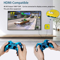 Pawky Konsol TV Box 3D, Konsol Game 3D 64 Bit Bawaan PS1/DC/N64 50000 + Game Super dengan Iklan Game Nirkabel 2.4G