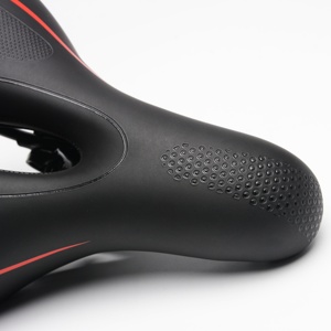 Cómodo sillín de <span class=keywords><strong>bicicleta</strong></span> para hombre y <span class=keywords><strong>mujer</strong></span>, cojín de asiento acolchado ancho de doble bola amortiguadora, cómodo, de espuma viscoelástica, para bicicletas de carretera - Product Image 6