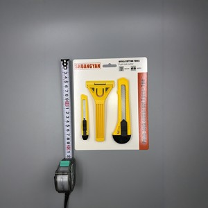 Shuangyan Utility <b>Knife</b> Set 18mm Push <b>Lock</b> Cutter With Scraper For Office And Home Use - Product Image 3