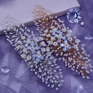 Super Z moda mujer fiesta con cuentas tocado señoras lado flor pelo peine nupcial boda venta al por mayor <span class=keywords><strong>accesorios</strong></span> para el cabello - Product Image 4