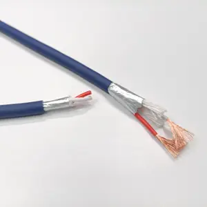 Hochwertiger Litzen-Bühnen lautsprecher HiFi-Kabel 2-adrig 2x1,5 OFC Kupfer Al Folien sieb Kupfer Weich draht 100M Bulk Roll