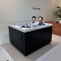 Bain à remous de luxe Gurgle pour 2 personnes avec système Balboa et générateur d'ozone pour villas et piscines extérieures