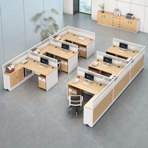 Muebles de Oficina Modernos Modulares de Madera de Primera Calidad, Divisores de Escritorio Dobles con Paneles Divisores de Vista Completa para Oficina - Product Image 3