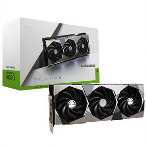 Carte graphique d'occasion GeForce <span class=keywords><strong>RTX</strong></span> <span class=keywords><strong>4080</strong></span> <span class=keywords><strong>SUPRIM</strong></span> <span class=keywords><strong>X</strong></span> 16 Go, prise en charge RGB, GDDR6X 256 bits, refroidissement par ventilateur, PCI Express 4.0, VGA, ordinateur de bureau/poste de travail - Product Image 1