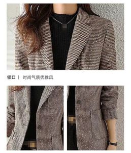 Rétro Veste <span class=keywords><strong>Femme</strong></span> Très Chaud Blazer <span class=keywords><strong>Femme</strong></span> Costumes Couture Vêtements <span class=keywords><strong>Long</strong></span> <span class=keywords><strong>Manteau</strong></span> Automne Tenues Casual Luxe Tendance - Product Image 5