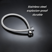 Tuyau d'alimentation en eau chaude et froide pour robinet de chauffe-eau, taille standard, en acier inoxydable 304, flexible, universel, haute température