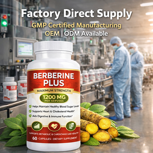 Kapsul Berberine Plus 1200mg Suplemen Pendukung Metabolisme Label Pribadi Pendukung Gula Darah dan Kolesterol - Product Image 2
