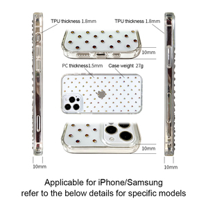 3D di alta qualità Glitter strass moda oro colorato diamante stordimento Texture acrilico custodia per telefono cellulare per <span class=keywords><strong>Iphone</strong></span> - Product Image 3