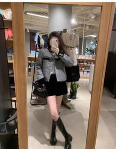 Stile coreano pelle di vacchetta alta Top stivali da cavaliere per le donne marrone con suola spessa e tacco Design dimagrante per l'autunno inverno - Product Image 5