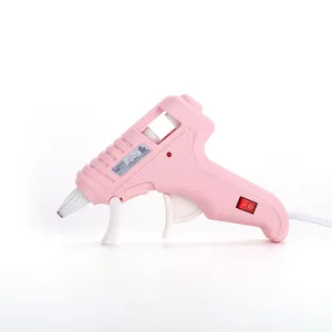 गुलाबी रंग मिनी गोंद बंदूक के लिए महिला और बच्चों के लिए बंदूक गोंद घर की मरम्मत उपकरण किट