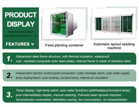 Système d'agriculture hydroponique entièrement automatique pour la culture de fourrage, machine de germination de haricots efficace pour la transformation des produits à base de haricots