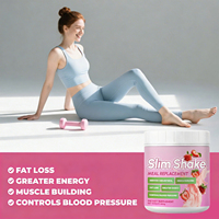WELLBODY Smoothie Minceur Fraise 400g - Substitut de Repas Végétalien pour la Perte de Graisse et le Renforcement Musculaire, Idéal pour la Gestion du Poids