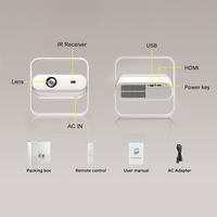 Veacine B12 Mini projecteur portable à usage domestique haute luminosité 230 Lumens Android Smart Projector 1080P LCD Outdoor