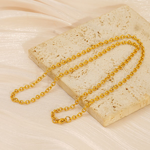 Zogxin Fashion Titanium Steel Chain Necklace Gold Color Daily Wear Unisex Accessory Geometric Design O-Chain Style - Product Image 4