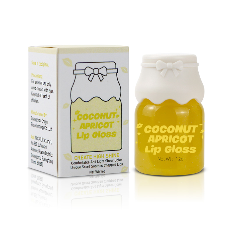 Brillant à lèvres à la noix de coco et abricot