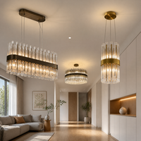 Lustre suspendu au design rétro, de haute qualité, pour salon, loft, cristal, luxe, LED, 2 ans de garantie